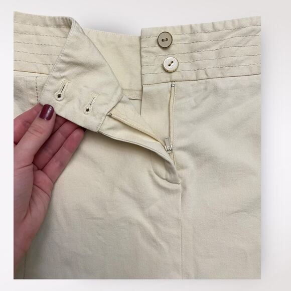 J. McLaughlin NWOT Cotton Mini Skirt Womens Size‎ 10 Cream Preppy Fall - Picture 6 of 9